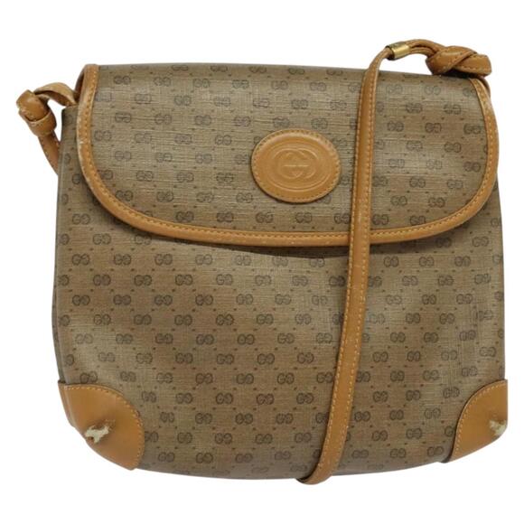GUCCI Micro GG Supreme Shoulder Bag Pvc Beige Gold 41 02 079 - Picture 1 of 16